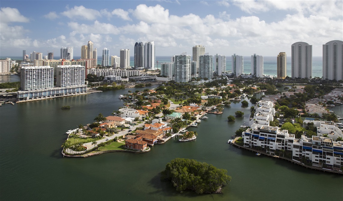 Aerial view of Sunny Isles Beach