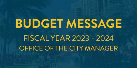 Budget Message Fiscal Year 2023-2024