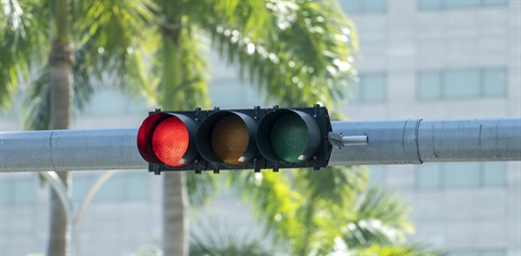 Red light traffic signal